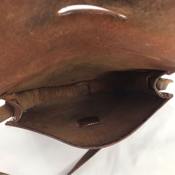 Benitez San Carlos Handmade Brown Leather Satchel Shoulder Bag - Picture 10 of 13